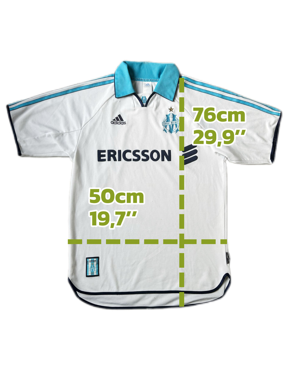 1998-99 Olympique de Marseille Home Shirt - 7/10 - Size M