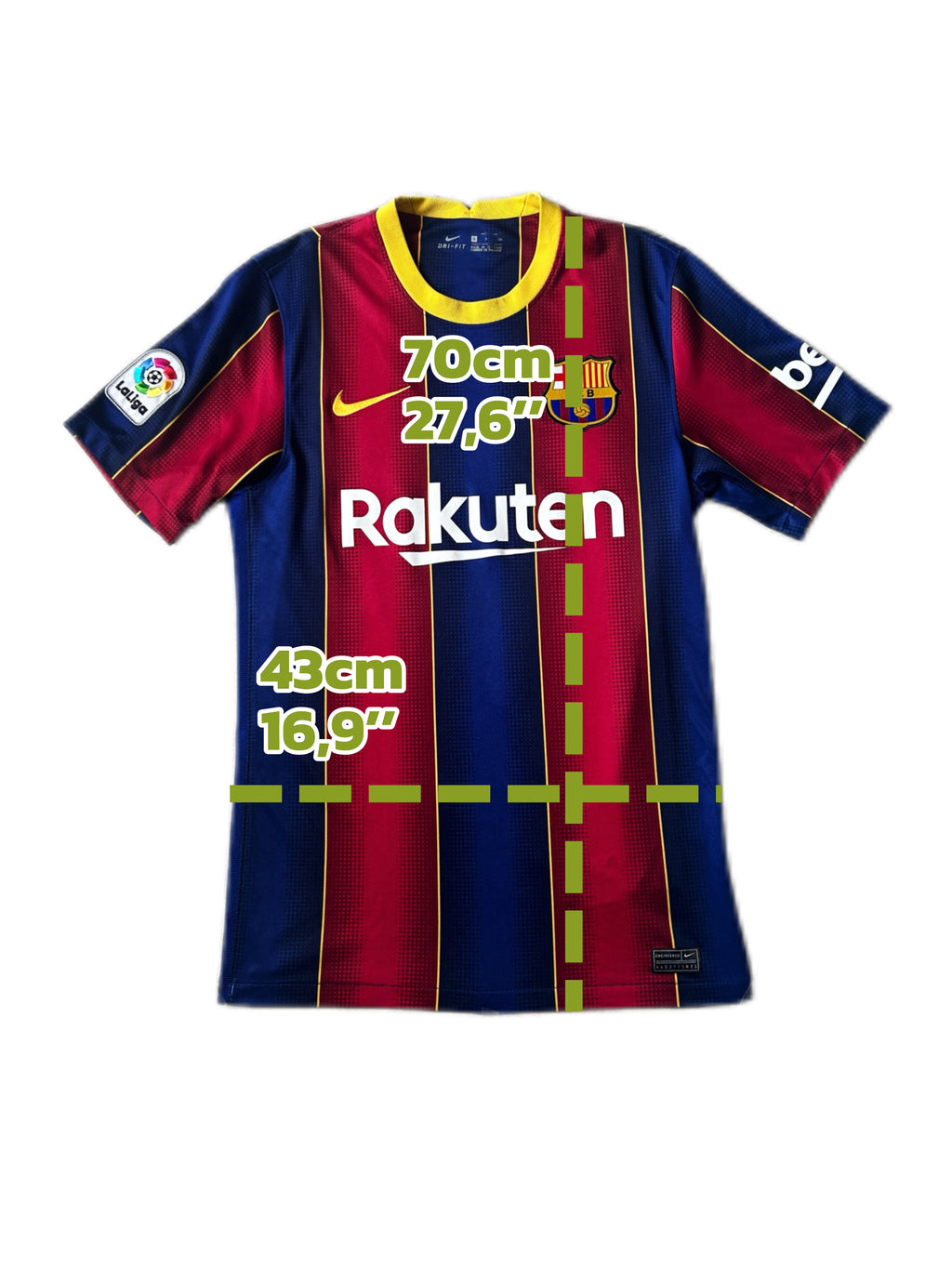 2020-21 Messi Barcelona Home Shirt - 9/10 - Size S