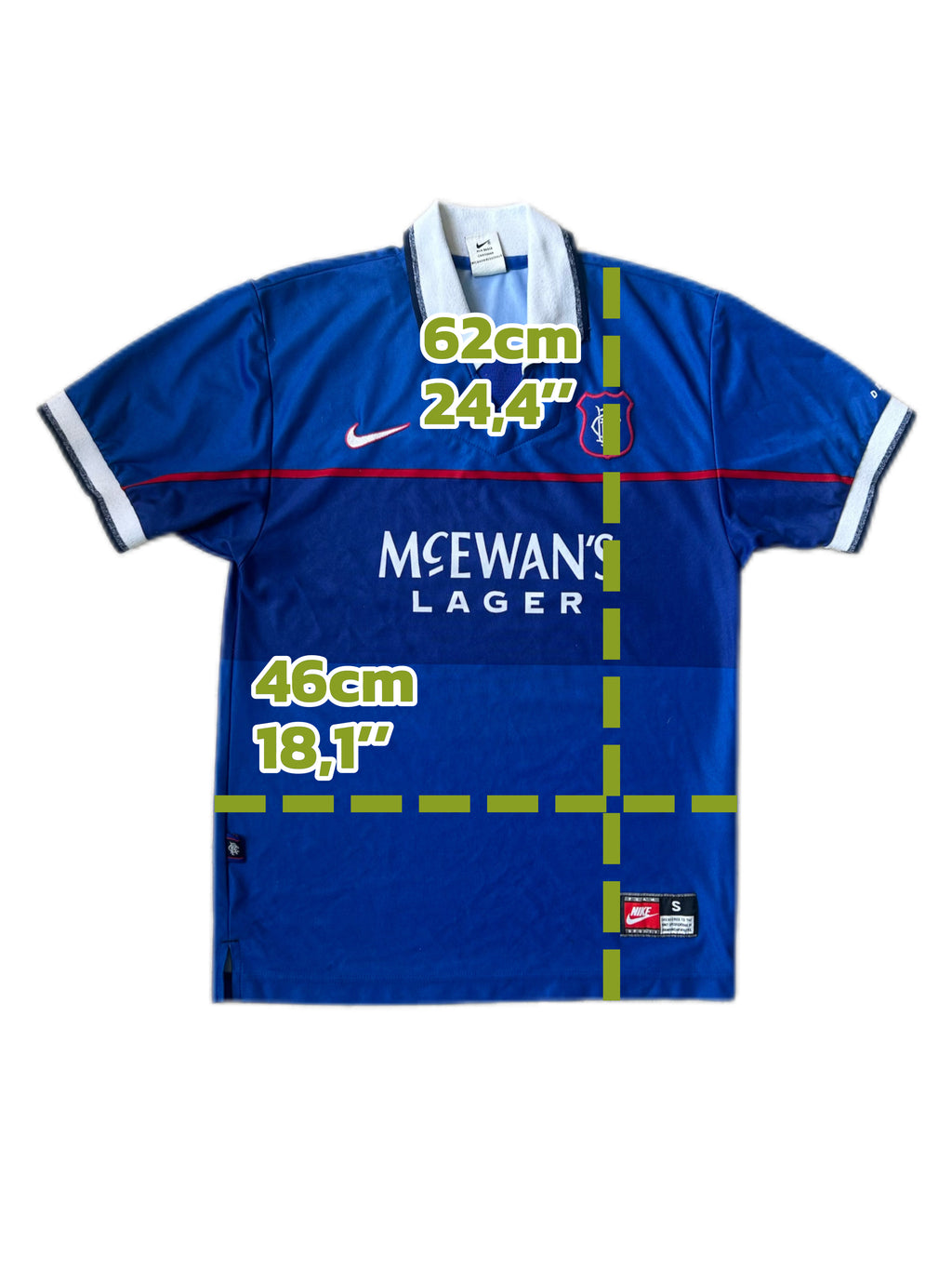 1997-1999 Rangers Home Shirt - 8/10 - Size S